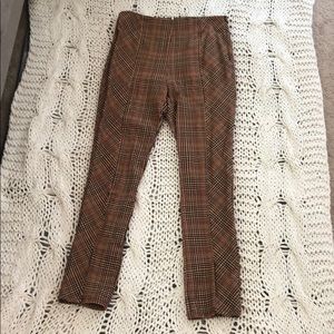⚫️ Free People plaid knit pants with side zipper